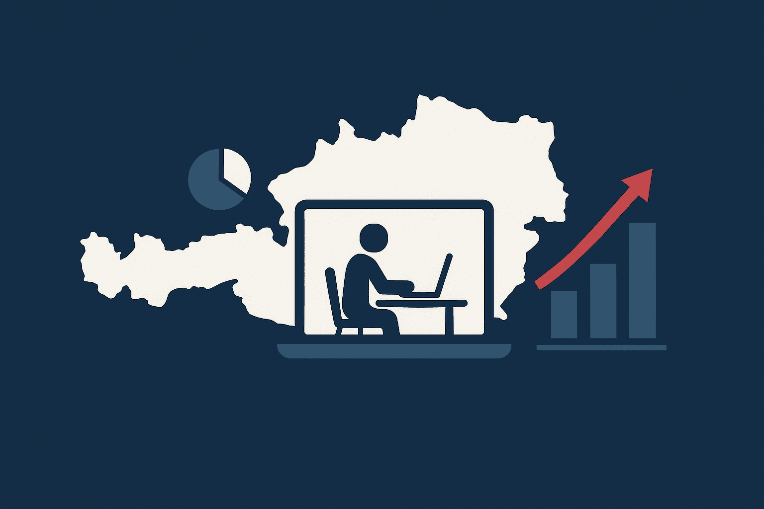 Symbolbild zum Thema: Was zeigen aktuelle Studien zu den Auswirkungen der Telearbeit auf den österreichischen Arbeitsmarkt?